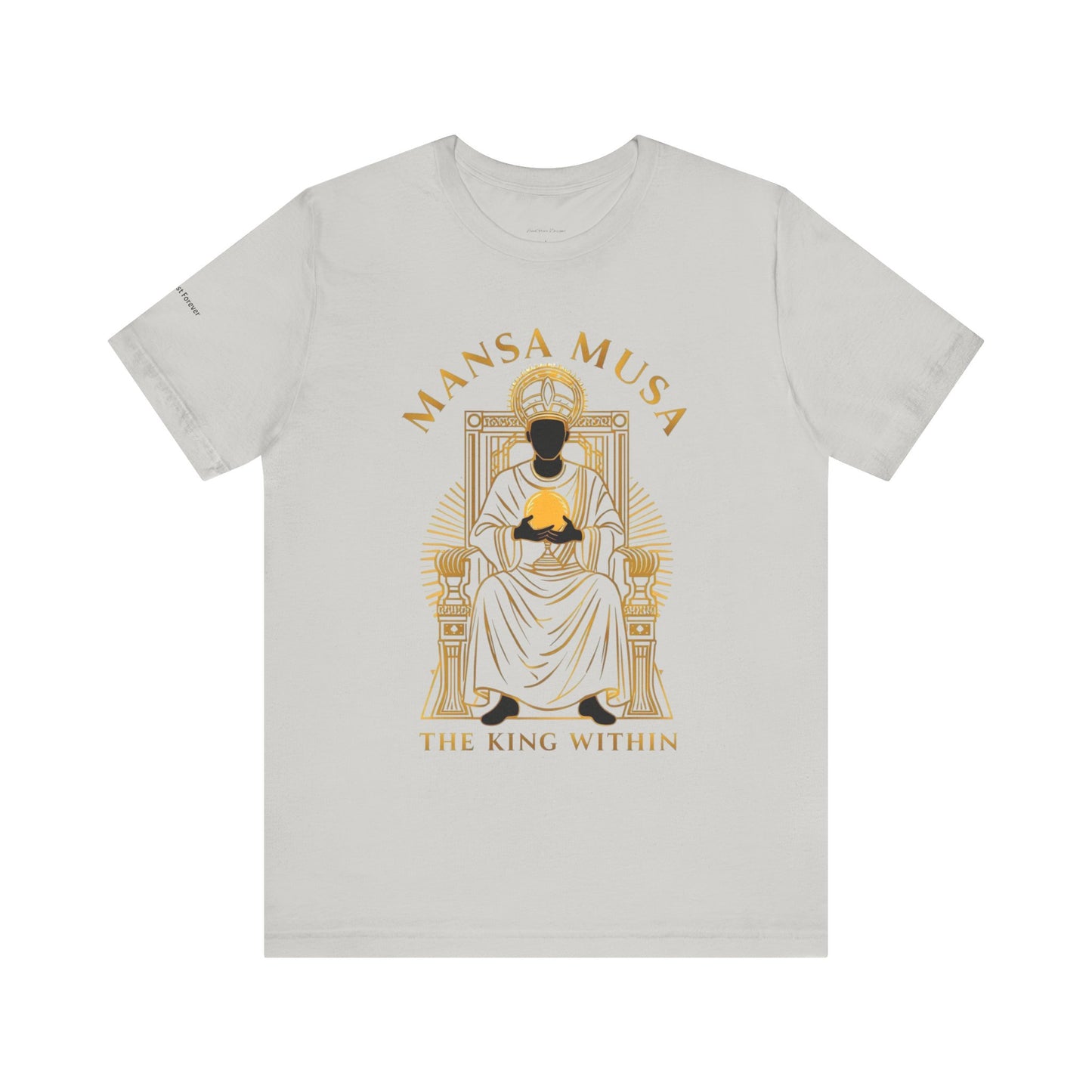 Mansa Musa “The King Within” T-Shirt – Luxury Gold Line Art | LenaGrace Designs