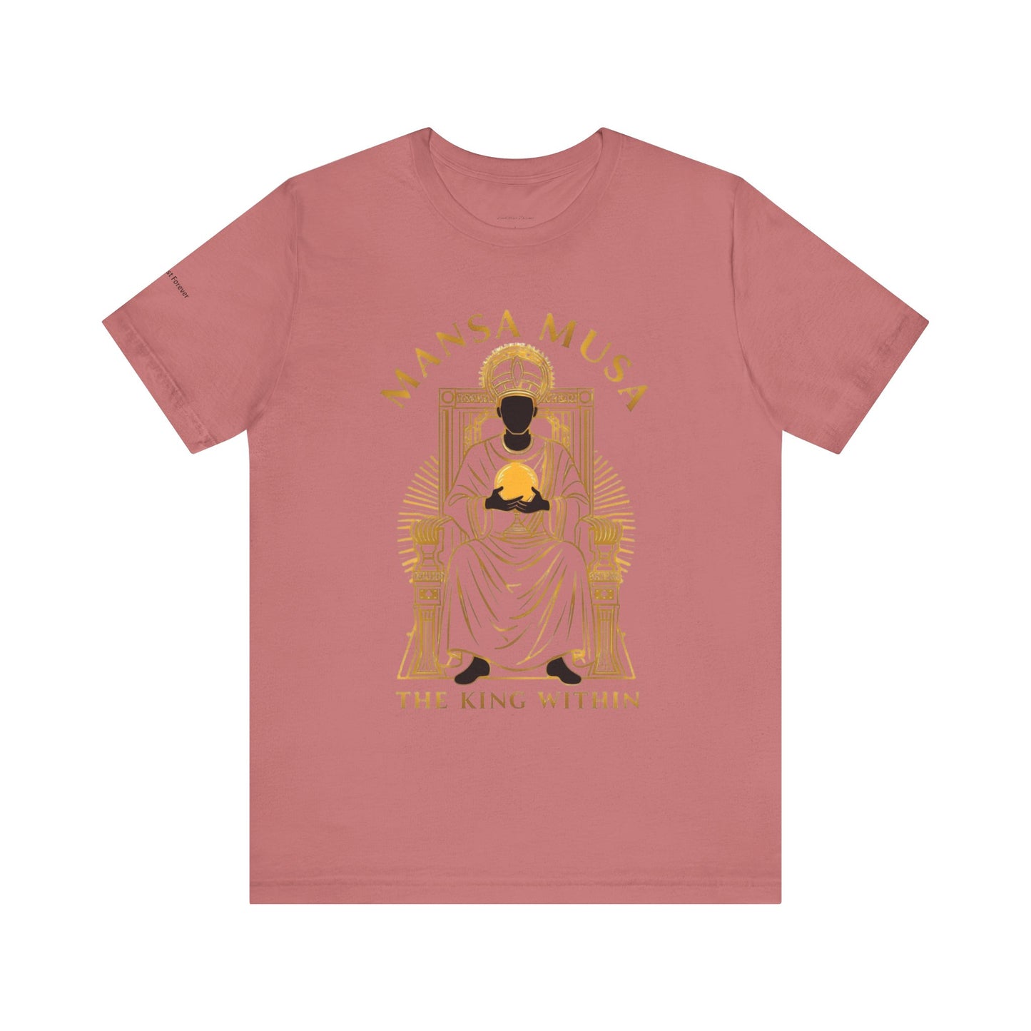 Mansa Musa “The King Within” T-Shirt – Luxury Gold Line Art | LenaGrace Designs