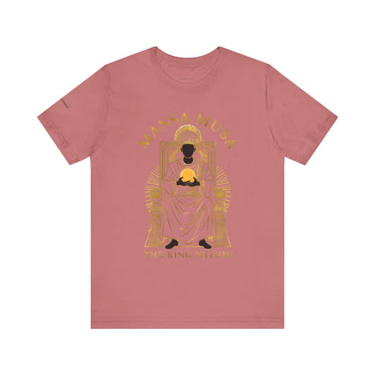 Mansa Musa “The King Within” T-Shirt – Luxury Gold Line Art | LenaGrace Designs