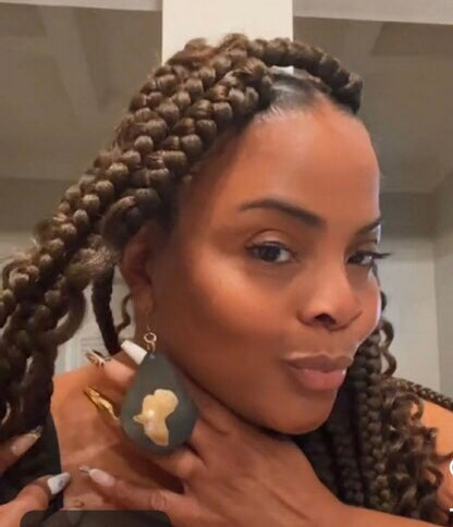 African Brass Earring