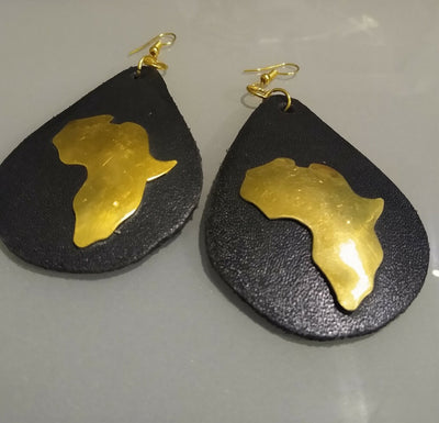African Brass Earring - LenaGrace Designs
